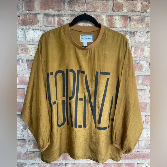 Vintage Forenza Silk Screen Print Blouse🖤 - Picture 1 of 10